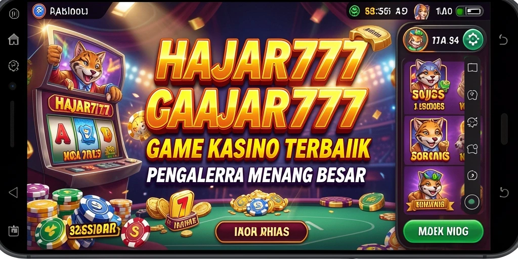 Screenshot utama HAJAR777 menunjukkan gameplay yang seru dan menantang.