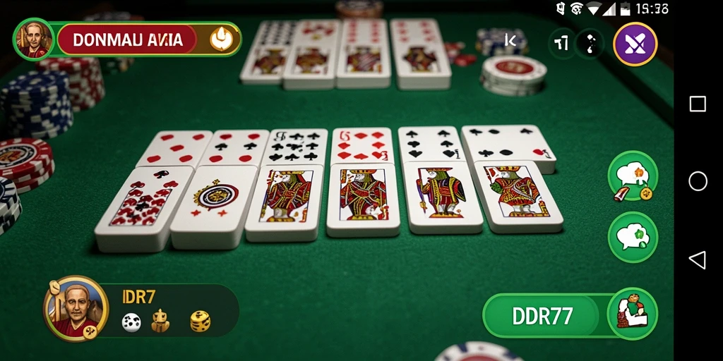 Tampilan gameplay Domino di IDR77 yang mengasyikkan.