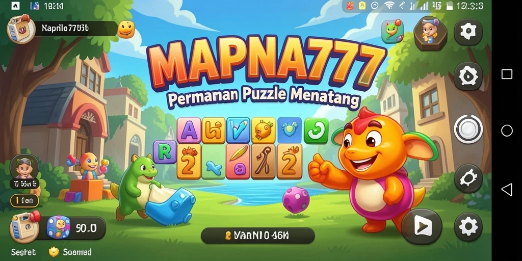 Tampilan gameplay MAPNA777 saat menyelesaikan teka-teki Puzzle.