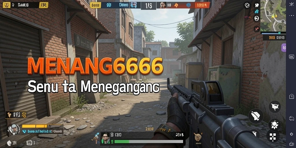 Tangkapan layar MENANG666 menampilkan aksi gameplay FPS yang intens.