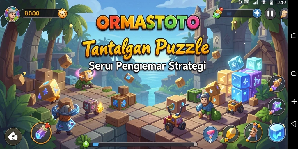 Gameplay seru ORMASTOTO dengan tantangan Puzzle yang menarik.