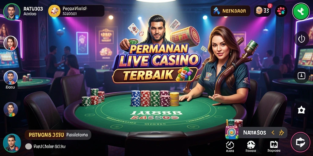 Tampilan gameplay Live Casino yang menarik dan interaktif.