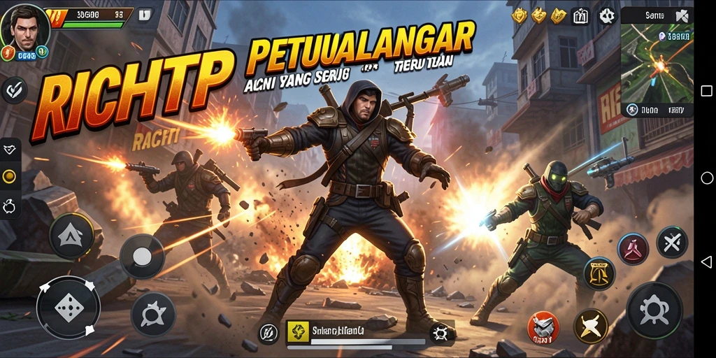 Tangkapan layar utama RICHRTP menampilkan aksi seru dalam gameplay yang mendebarkan.