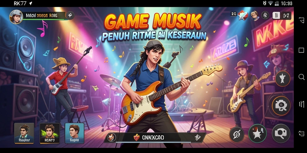 Tangkapan layar dari gameplay RK77 yang penuh energi.
